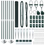 vidaXL Zváraný drôtený plot so 7 kolíkmi Zelený 1.4x10 m Oceľ – Obrázok 5