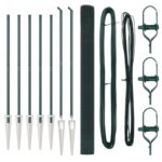 vidaXL Zelený zváraný drôtový plot so 7 spike stĺpikmi 1,5 x 10 m z ocele – Obrázok 2