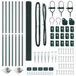 vidaXL Zelený zváraný drôtový plot so 7 spike stĺpikmi 1,5 x 10 m z ocele – Obrázok 4