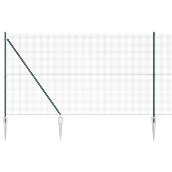 3352062_6.jpg vidaXL Zvarené drôtené oplotenie so 7 hrotovými stĺpikmi Zelené 1.6x10 m Oceľ – Obrázok 6