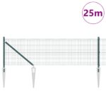 vidaXL Zvárané drôtené oplotenie s 13 hrotmi zelené 0.4x25 m oceľ – Obrázok 3