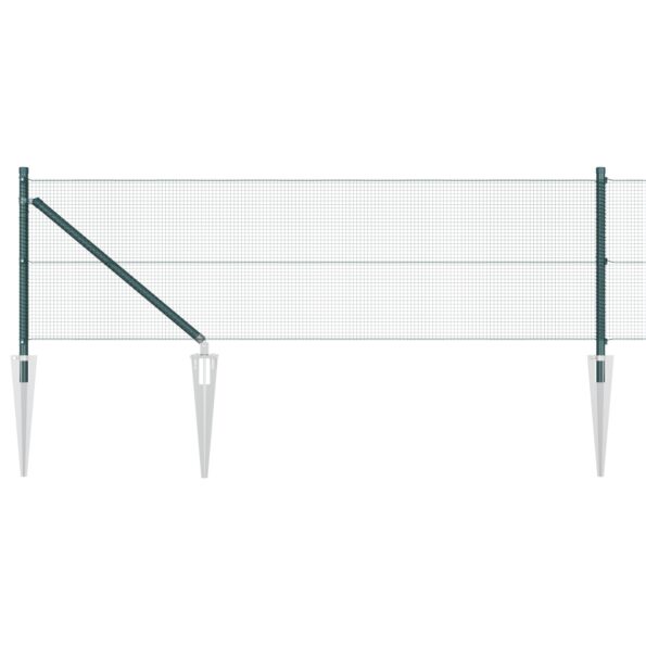 3352064_6.jpg vidaXL Zvárané drôtené oplotenie s 13 hrotmi zelené 0.4x25 m oceľ – Obrázok 6