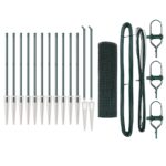 vidaXL Zváraný drôtový plot so 13 kolíkmi Zelený 0,6x25 m Oceľ – Obrázok 2