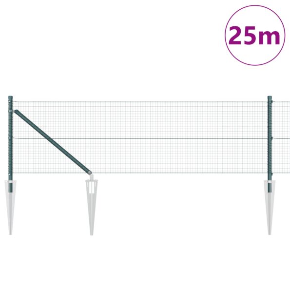 3352078_3.jpg vidaXL zváraný drôtený plot s 13 zelenými podperami 0.8x25 m oceľový – Obrázok 3