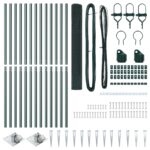 vidaXL Zelená svařovaná drátová sieť s 13 kolíkmi 1x25 m Oceľ – Obrázok 4