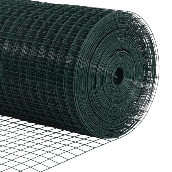 3352083_10.jpg vidaXL zváraný drôtový plot so 13 špicatými stĺpmi, zelený, 1x25 m, oceľ – Obrázok 10