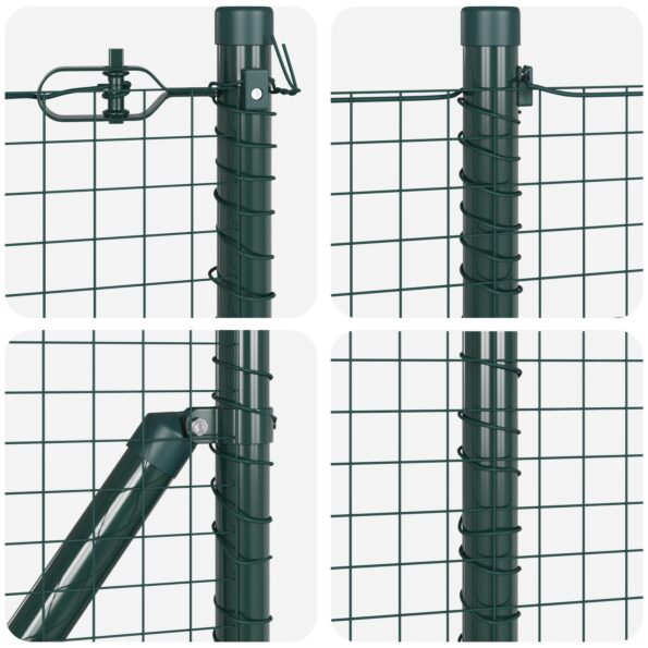 3352083_7.jpg vidaXL zváraný drôtový plot so 13 špicatými stĺpmi, zelený, 1x25 m, oceľ – Obrázok 7