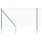 vidaXL zvarené drôtené oplotenie s 13 kotviacimi kolíkmi Zelená 1.4x25 m oceľ – Obrázok 6