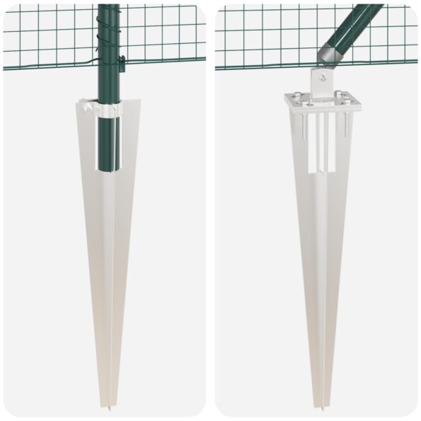 3352091_8.jpg vidaXL zvarené drôtené oplotenie s 13 kotviacimi kolíkmi Zelená 1.4x25 m oceľ – Obrázok 8