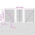 vidaXL zvárané drôtené oplotenie s 13 hrotovými stĺpmi Zelené 1.5x25 m Oceľ – Obrázok 13