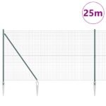 vidaXL zváraný drôtový plot s 13 hrotmi Zelený 1,6x25 m oceľ – Obrázok 3
