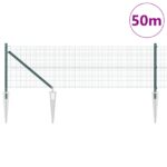 vidaXL zváraný drôtový plot s 13 spike postami Zelený 0.4x50 m oceľ – Obrázok 3