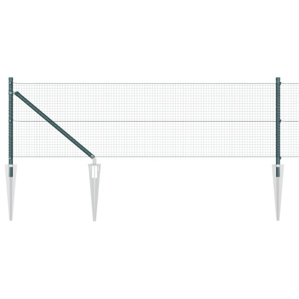 3352101_6.jpg vidaXL zváraný drôtový plot s 13 spike postami Zelený 0.4x50 m oceľ – Obrázok 6