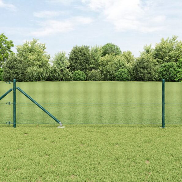 3352103_1.jpg vidaXL zváraný drôtený plot s 13 hrotovými stĺpmi Zelený 0.5x50 m Oceľ – Obrázok 1