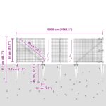 vidaXL Zvarovaný drôtový plot s 13 špicovými stĺpmi Zelený 0,5x50 m Oceľ – Obrázok 13