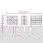 vidaXL zvarené drôtené oplocenie so 13 hrotmi Zelené 0.8x50 m Oceľ – Obrázok 13