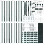vidaXL zvarené drôtené oplocenie so 13 hrotmi Zelené 0.8x50 m Oceľ – Obrázok 4