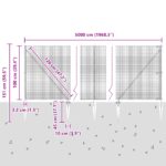 VidaXL zváraný drôtený plot s 13 stĺpikmi zelený 1x50 m oceľový – Obrázok 13