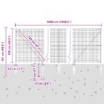 vidaXL zváraný drôtový plot so 13 spike stĺpikmi Zelený 1x50 m Oceľ – Obrázok 13