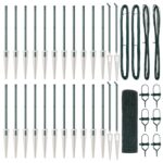 vidaXL zváraný drôtový plot so 13 spike stĺpikmi Zelený 1x50 m Oceľ – Obrázok 2