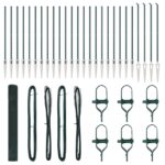 vidaXL zváraná drôtová ohrada s 13 hrotmi Zelená 1.4x50 m Oceľ – Obrázok 2