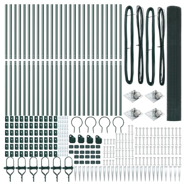 3352126_4.jpg vidaXL zváraná drôtová ohrada s 13 hrotmi Zelená 1.4x50 m Oceľ – Obrázok 4