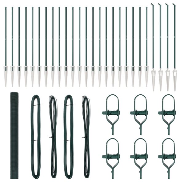 vidaXL zvárané drôtené oplotenie s 13 hrotmi Zelená 1,5x50 m Oceľ – Obrázok 2