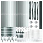 vidaXL Zvarené drôtené pletivo s 13 hrotovými stĺpmi Zelené 1.5x50 m Oceľ – Obrázok 4