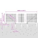 vidaXL Svařovaný domáci plot s 13 kotevnými stĺpmi Zelený 0.5x100 m Oceľ – Obrázok 13