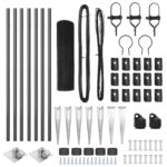 vidaXL Súprava plotových panelov Set 2 Sivá Kov, Plast 10 x 0.5 m – Obrázok 4