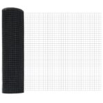 vidaXL Súprava plotových panelov Set 2 Sivá Kov, Plast 10 x 0.5 m – Obrázok 5