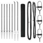 vidaXL Dielková drôtená ohrada so 7 hrotmi, sivá 1.2x10 m z ocele – Obrázok 2