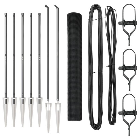 vidaXL Zváraný drôtený plot so 7 hrotmi Sivý 1.4x10 m Oceľ – Obrázok 2