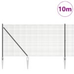 vidaXL Zváraný drôtený plot so 7 hrotmi Sivý 1.4x10 m Oceľ – Obrázok 3