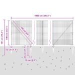 vidaXL zváraný drôtový plot so 7 bodovými stĺpikmi Sivý 1.4x10 m Oceľ – Obrázok 13