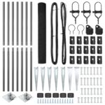 vidaXL Zváraný drôtený plot so 7 špicovými stĺpmi sivý 1,4x10 m oceľ – Obrázok 4