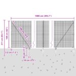 vidaXL Zváraný drôtený plot s 7 kolíkmi sivý 1.6x10 m oceľ – Obrázok 13