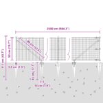 vidaXL sada plotových stĺpov Súprava 2 ks Sivá Pozinkovaná oceľ, PVC – Obrázok 13