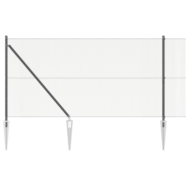 3352198_6.jpg vidaXL set stĺpov plotu Sada 2 Sivá Kov a plast 25 x 1 m Odolný – Obrázok 6