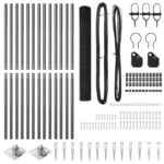 vidaXL zváraný drôtený plot s 13 kolíkmi sivý 1.4x25 m oceľ – Obrázok 4