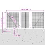 vidaXL súprava plotových stĺpov Sada 2 Sivá Oceľ 25 x 1.5 m Trvácna – Obrázok 13