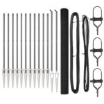 vidaXL súprava plotových stĺpov Sada 2 Sivá Oceľ 25 x 1.5 m Trvácna – Obrázok 2