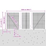 vidaXL Zvárané Drôtové Oplotenie s 13 Kolíkmi Šedé 1.6x25 m Oceľ – Obrázok 13