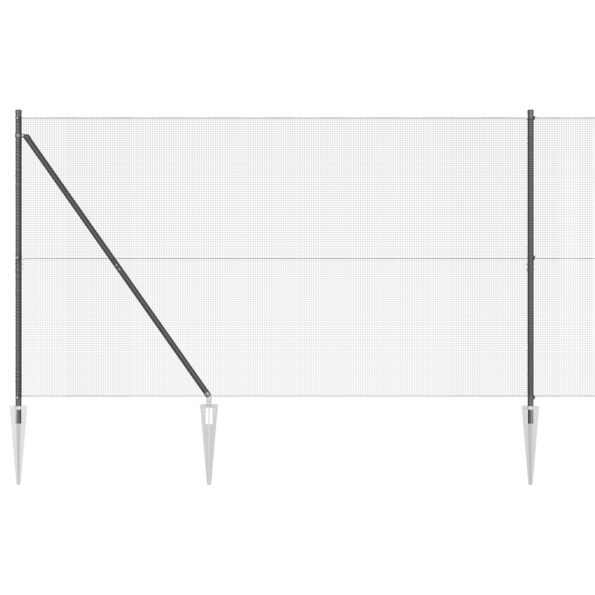 3352214_6.jpg vidaXL Zvárané Drôtové Oplotenie s 13 Kolíkmi Šedé 1.6x25 m Oceľ – Obrázok 6
