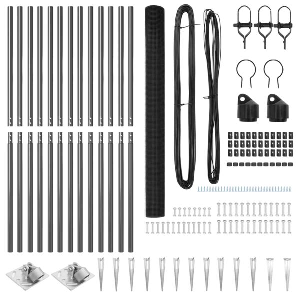 vidaXL Zvarené drôtové oplotenie so 13 hrotmi Sivá 1.6x25 m Oceľ – Obrázok 4