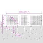 vidaXL Zvarený drôtový plot s 13 kolíkmi Šedý 0.4x50 m Oceľ – Obrázok 13