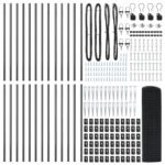 vidaXL zváraný drôtový plot s 13 kolíkmi Sivá 0.5x50 m Oceľ – Obrázok 4