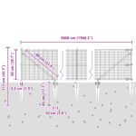 vidaXL zváraný drôtený plot s 13 hrotmi Sivý 0.5x50 m oceľ – Obrázok 13