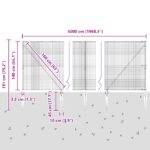 vidaXL zváraný drôtový plot s 13 hrotmi Sivý 1,4x50 m Oceľ – Obrázok 13