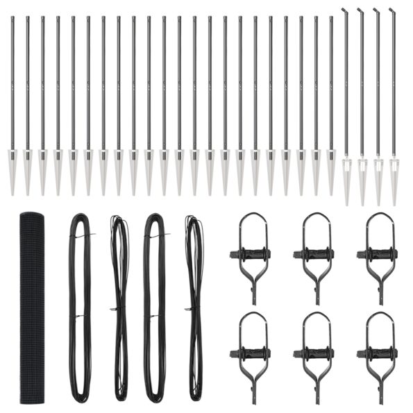 vidaXL zváraný drôtový plot s 13 hrotmi Sivý 1,4x50 m Oceľ – Obrázok 2